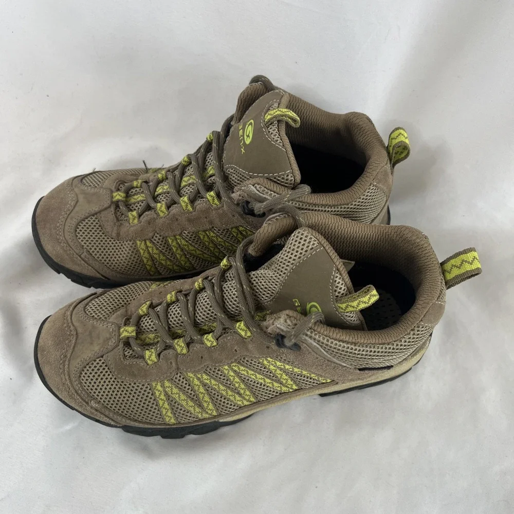 Gen-X Women's Hiking Boots Shoes 9.5‎ Green Beige High Top Active